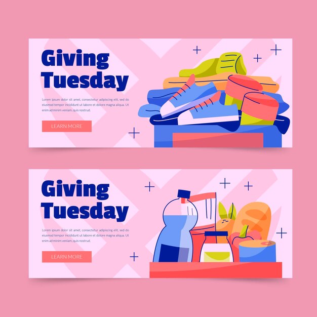 Editable Giving Tuesday banners & flyers