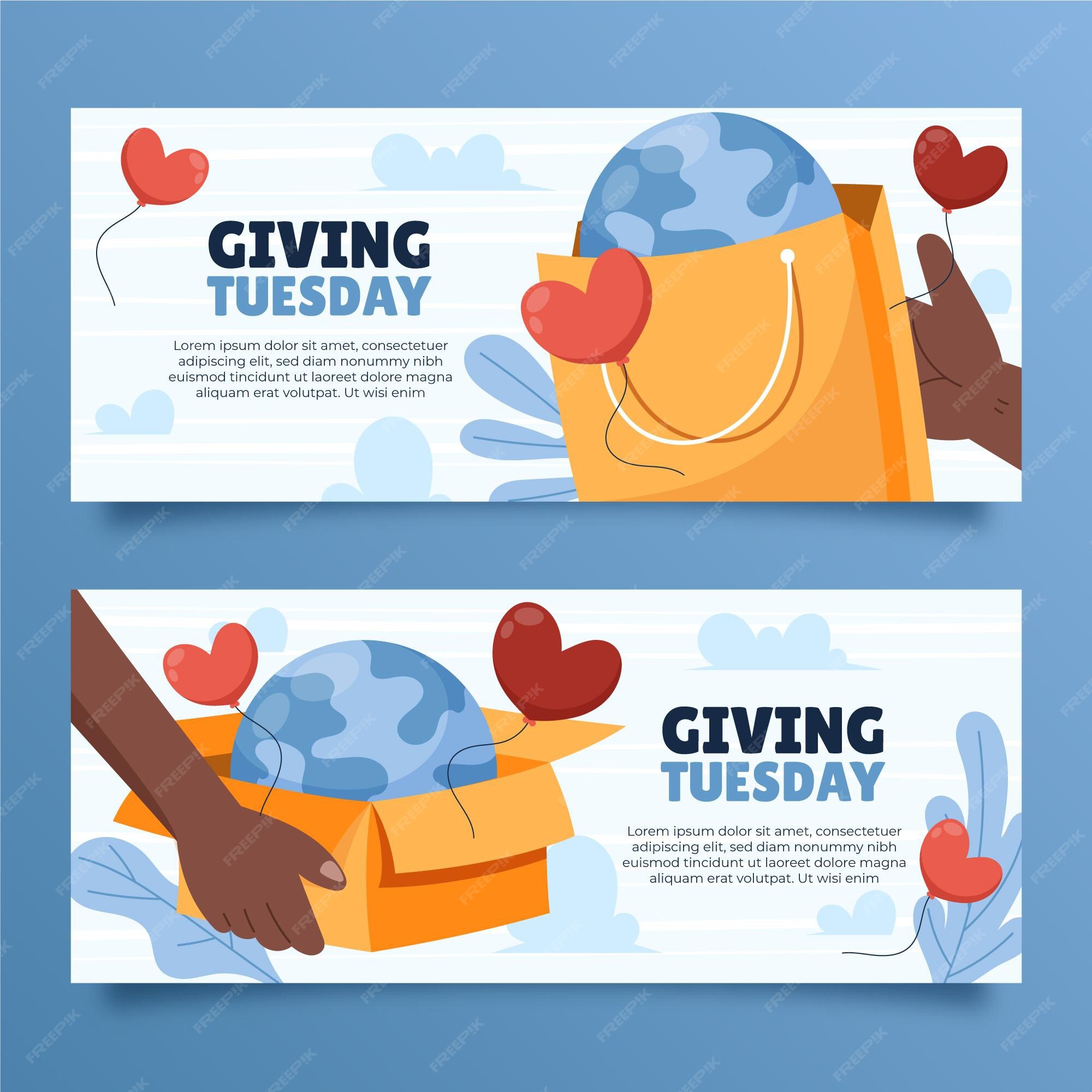 Editable Giving Tuesday banners & flyers