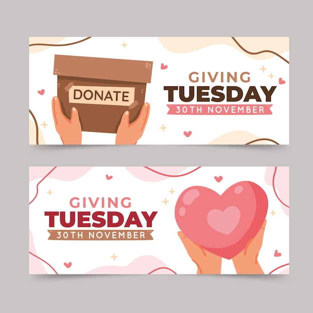 Editable Giving Tuesday banners & flyers