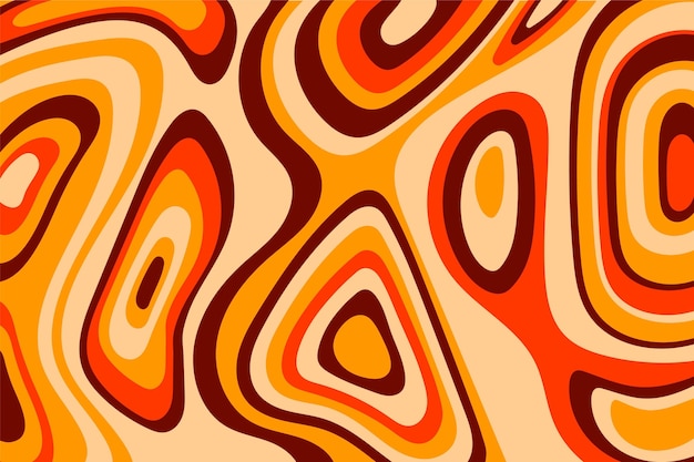 Free vector hand drawn flat groovy psychedelic background