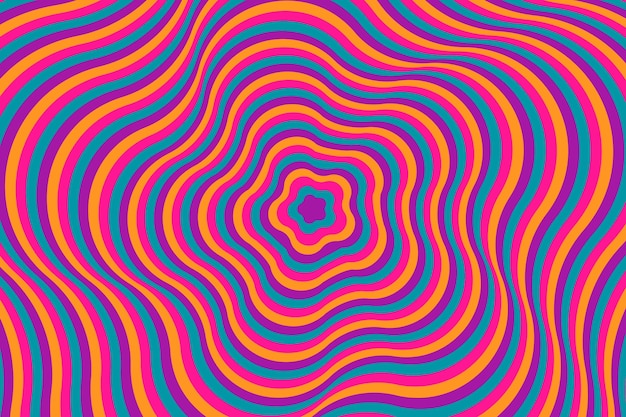 Free vector hand drawn flat groovy psychedelic background