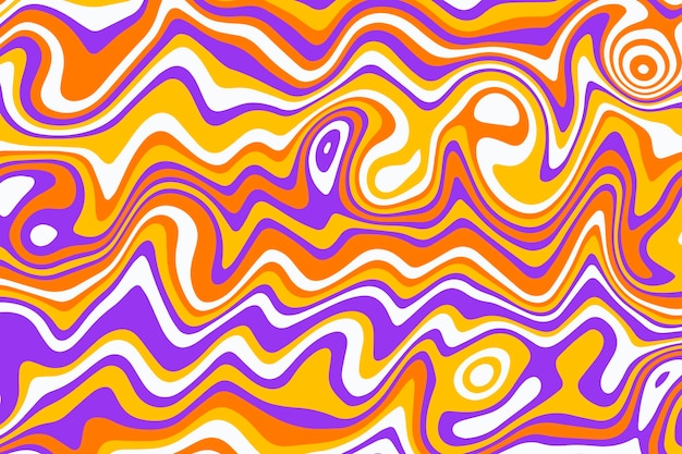 Free vector hand drawn flat groovy psychedelic background