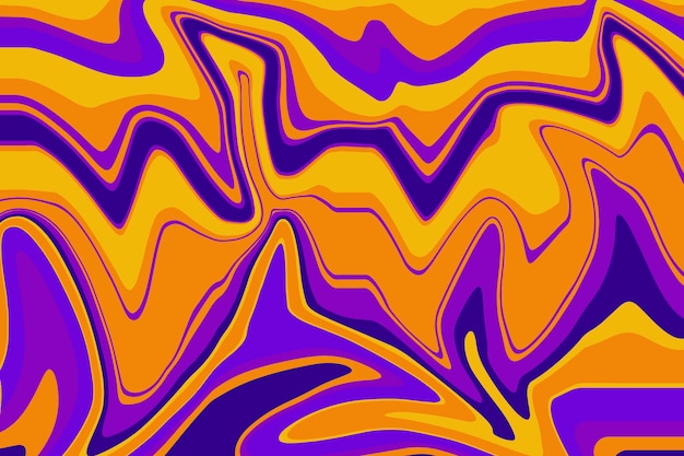 Hand drawn flat groovy psychedelic background