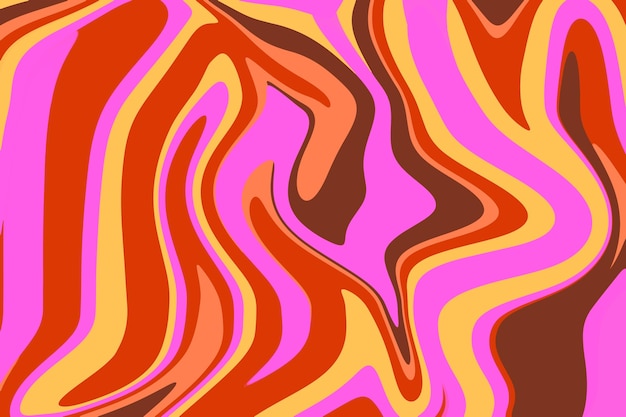 Free vector hand drawn flat groovy psychedelic background