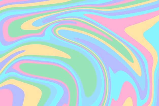 Free vector hand drawn flat groovy psychedelic background