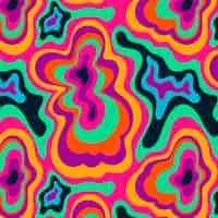 Free vector hand drawn flat groovy psychedelic pattern