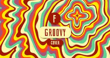 Free vector hand drawn flat groovy psychedelic social media post template