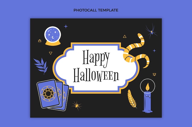 Ручной обращается плоский шаблон для фотосессии на хэллоуин