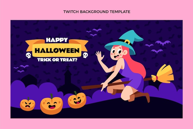 Vettore gratuito fondo piatto disegnato a mano di contrazione di halloween