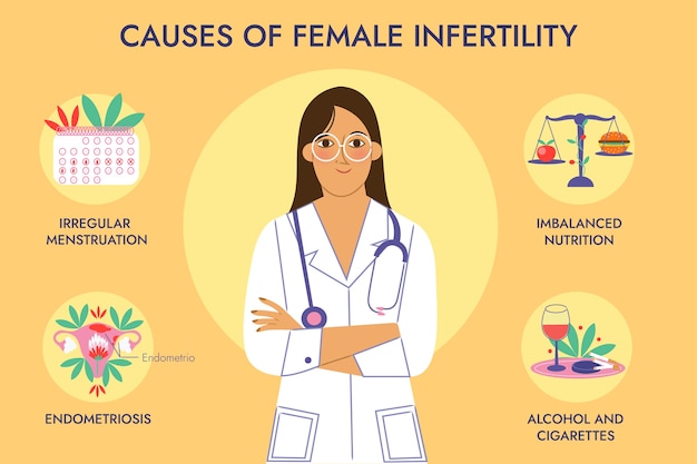 Hand drawn flat infertility