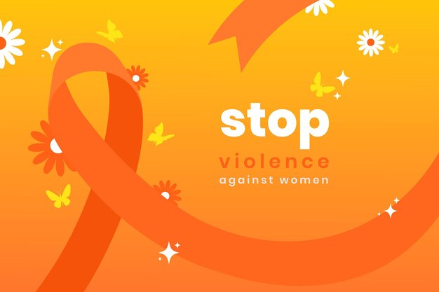 Hand drawn flat international day for the elimination of violence against women background