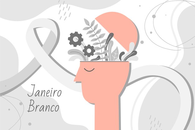 Hand drawn flat janeiro branco illustration