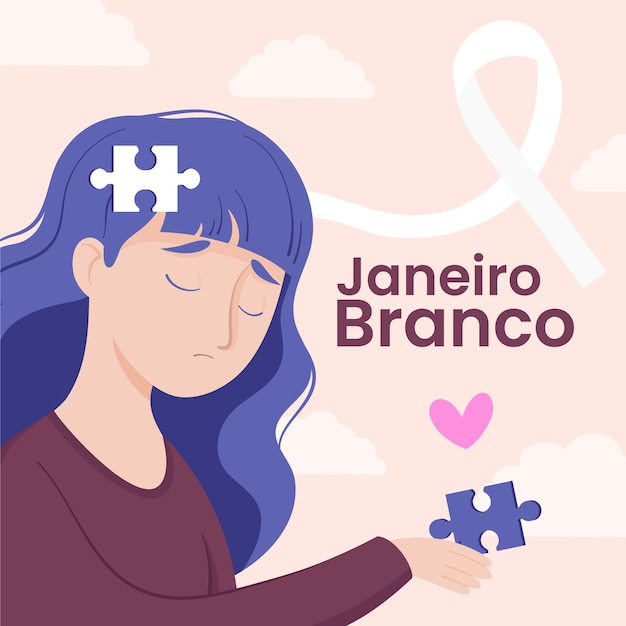 Free vector hand drawn flat janeiro branco illustration