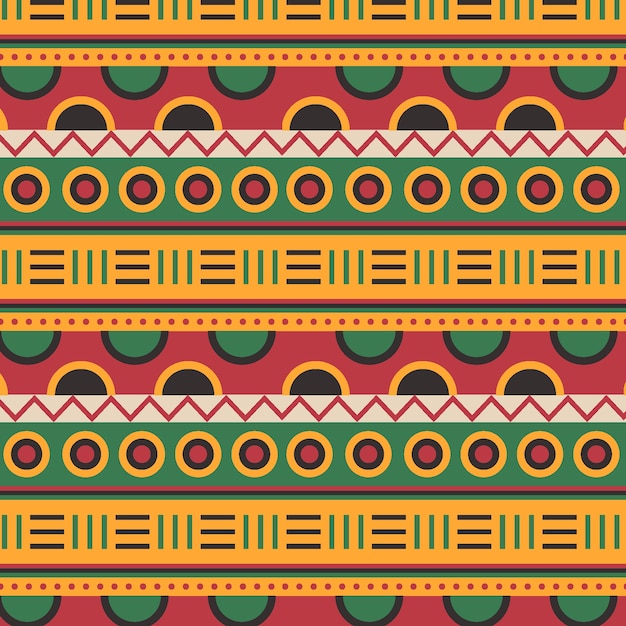 Free vector hand drawn flat kwanzaa pattern design