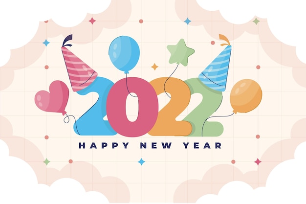 Free vector hand drawn flat new year background