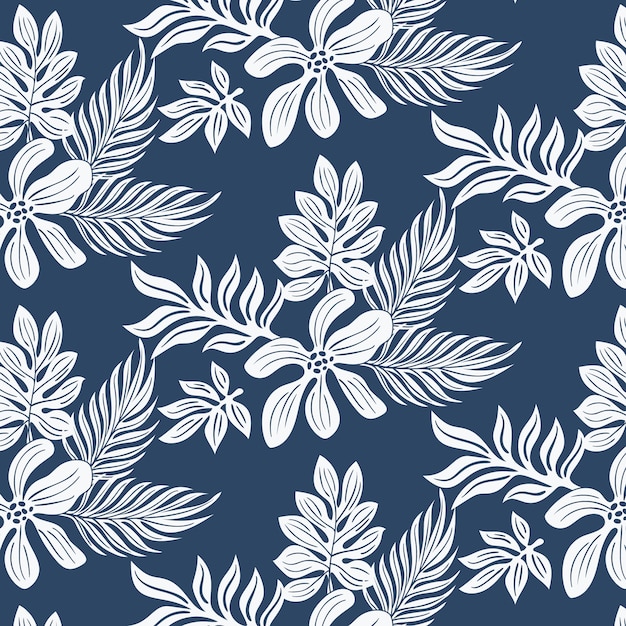 Free vector hand drawn flat pattern summer duotone