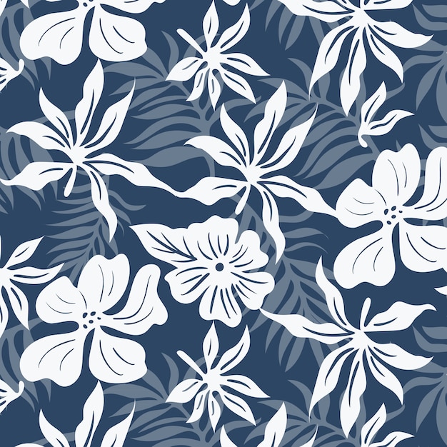 Hand drawn flat pattern summer duotone