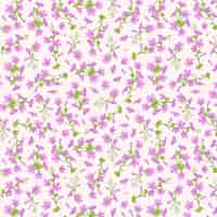 Free vector hand drawn flat small flowers pattern