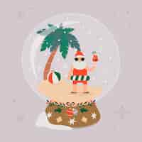 Free vector hand drawn flat summer christmas illustration