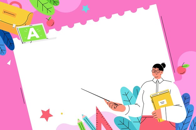 Ручной обращается плоский день учителя фон