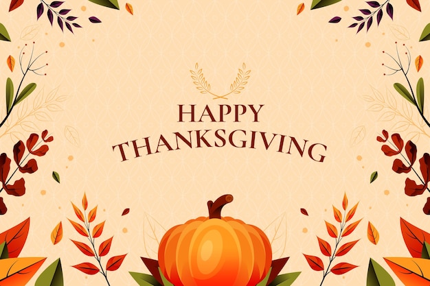 Free vector hand drawn flat thanksgiving background