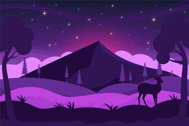 Free vector hand drawn flat winter solstice background