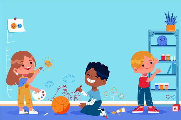 Free Vector hand drawn flat world children's day background