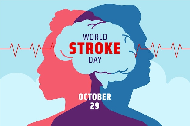 Hand drawn flat world stroke day background