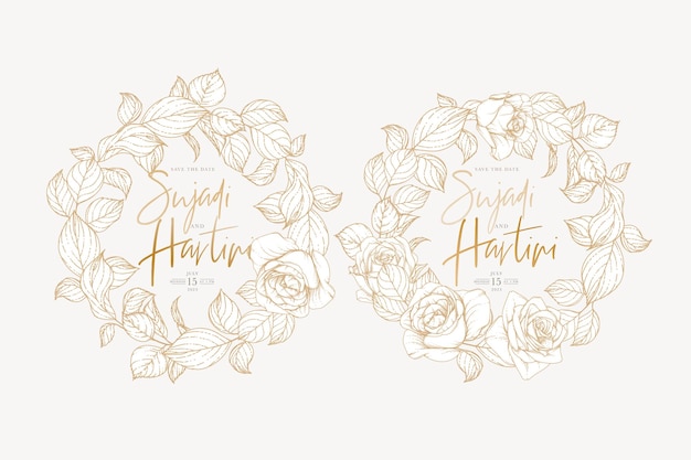 Hand drawn floral background design