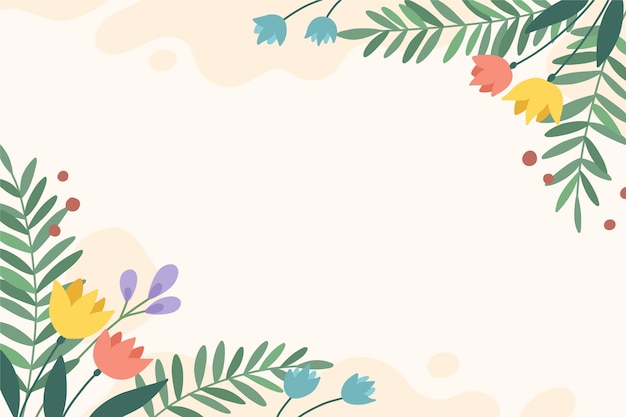 Hand drawn floral background design