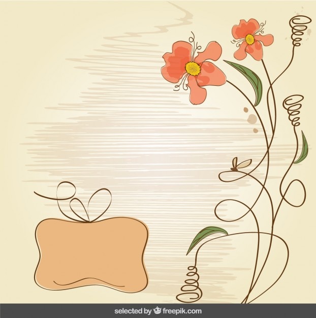 Free vector hand drawn floral background