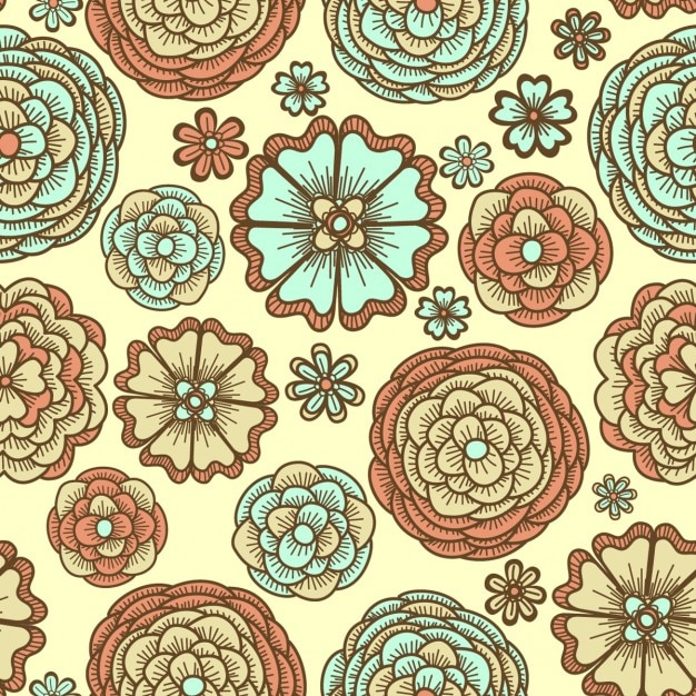 Free vector hand drawn floral background