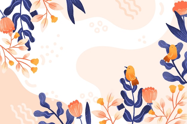 Hand drawn floral background