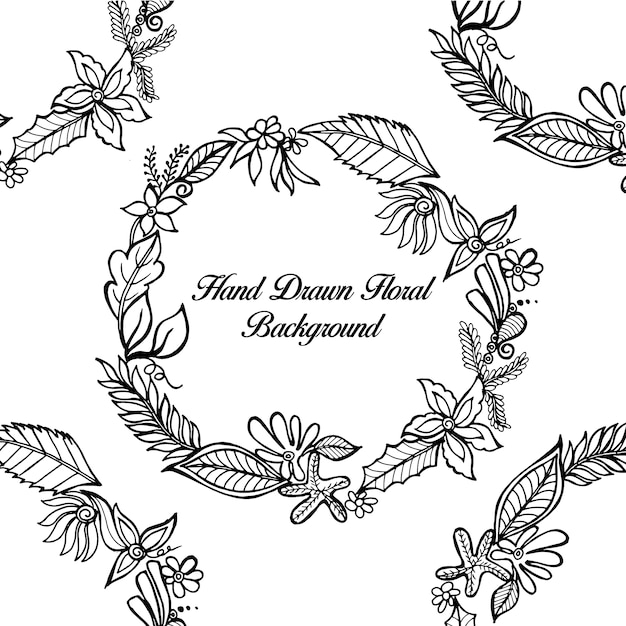 Hand drawn floral background