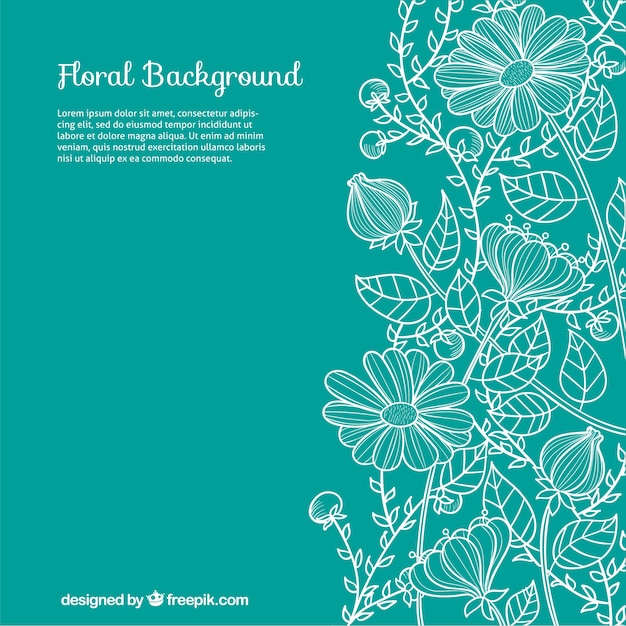 Hand drawn floral background