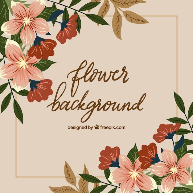 Free vector hand drawn floral background