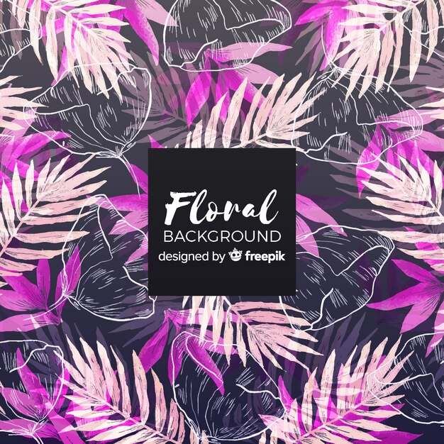 Hand drawn floral background