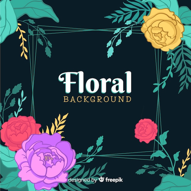 Hand drawn floral background