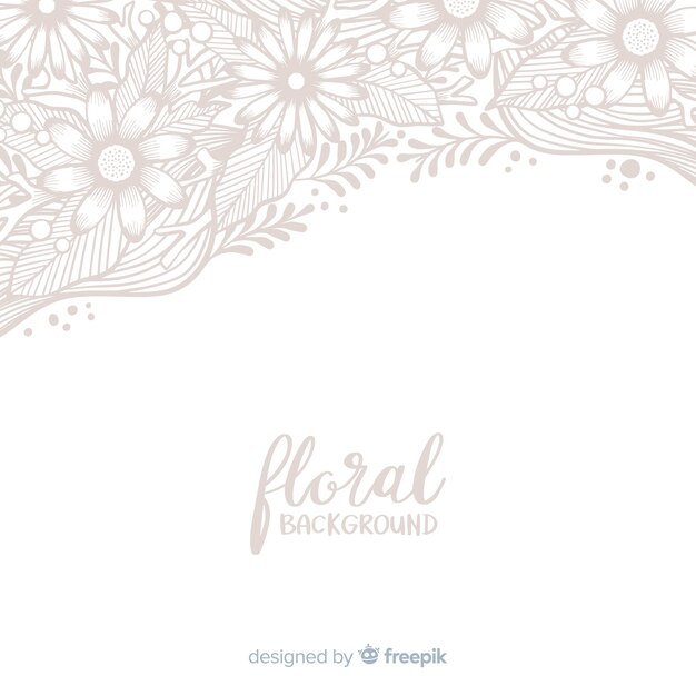 Hand drawn floral background