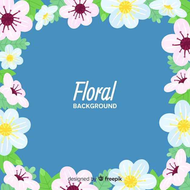 Hand drawn floral background