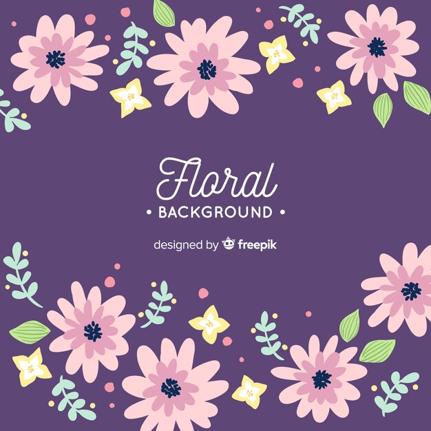 Hand drawn floral background