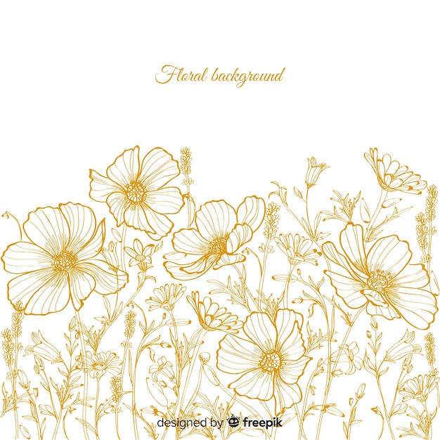 Hand drawn floral background