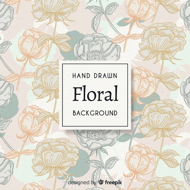 Hand drawn floral background