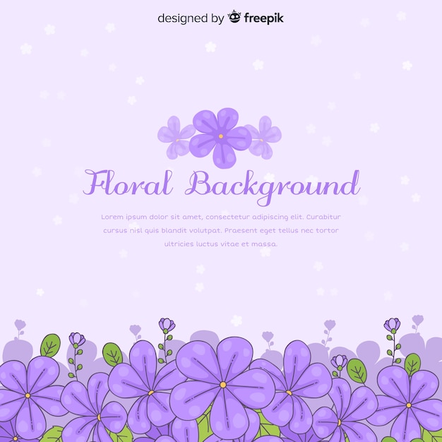 Hand drawn floral background