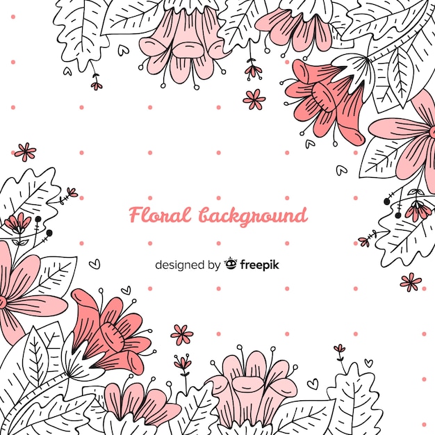 Hand drawn floral background