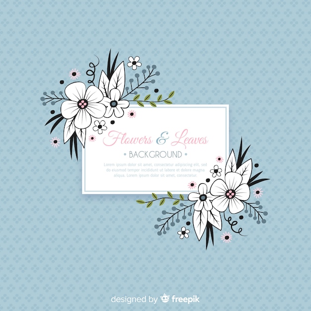 Free vector hand drawn floral background