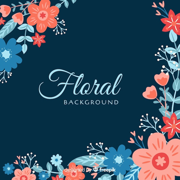 Free vector hand drawn floral background