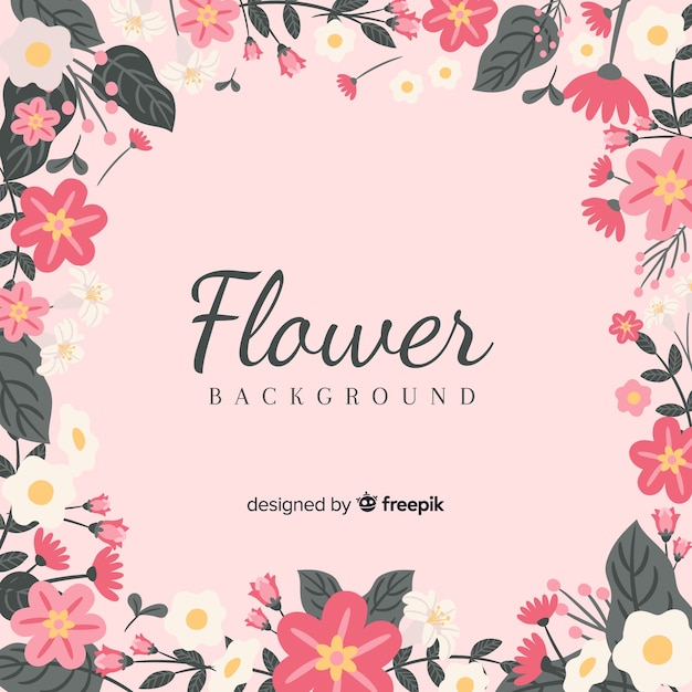 Hand drawn floral background