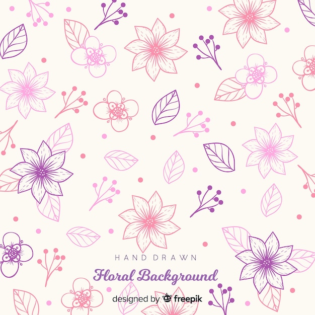 Hand drawn floral background