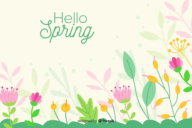 Free vector hand drawn floral background